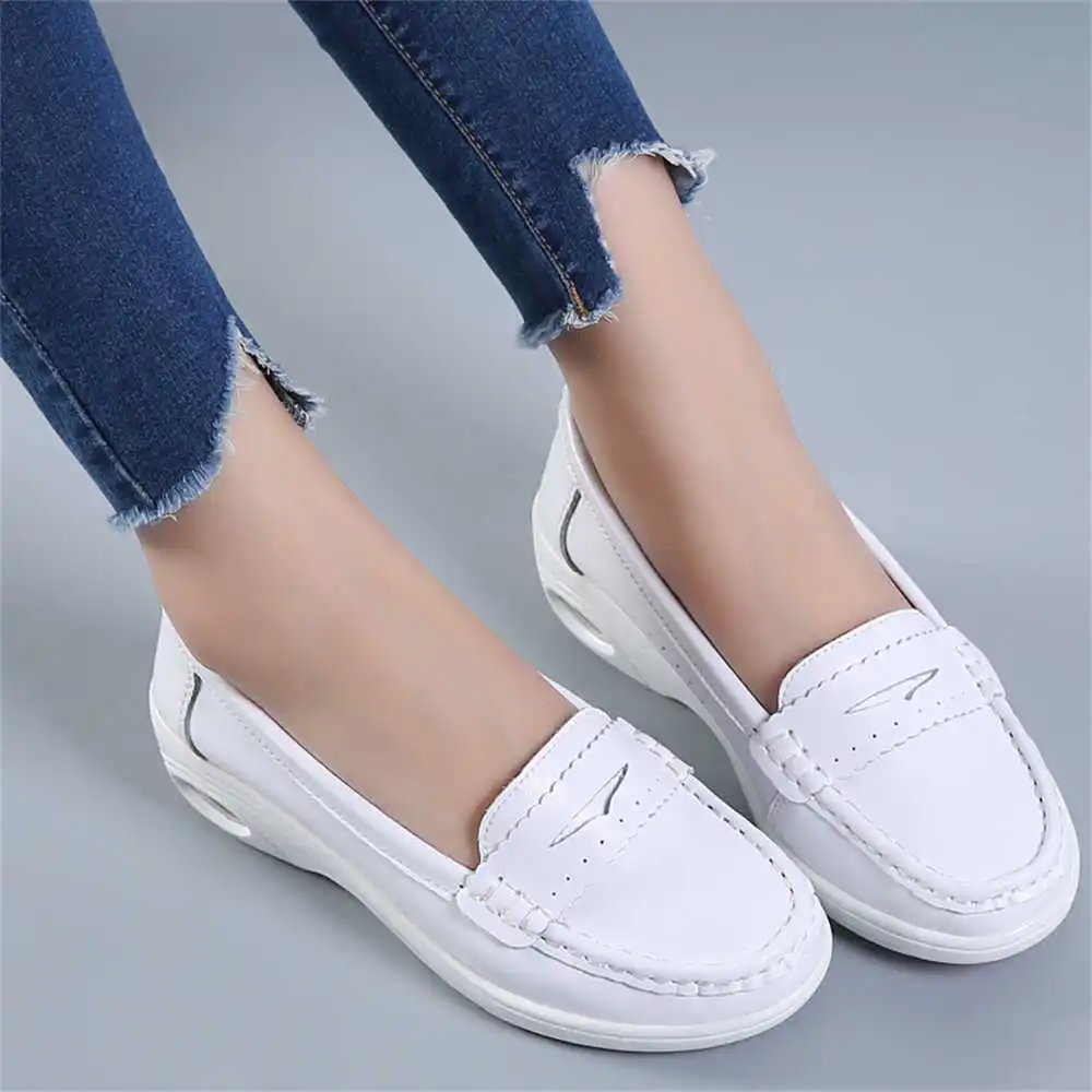 Office Tech Outfits - Thick Sole Slipon White Trainers For
