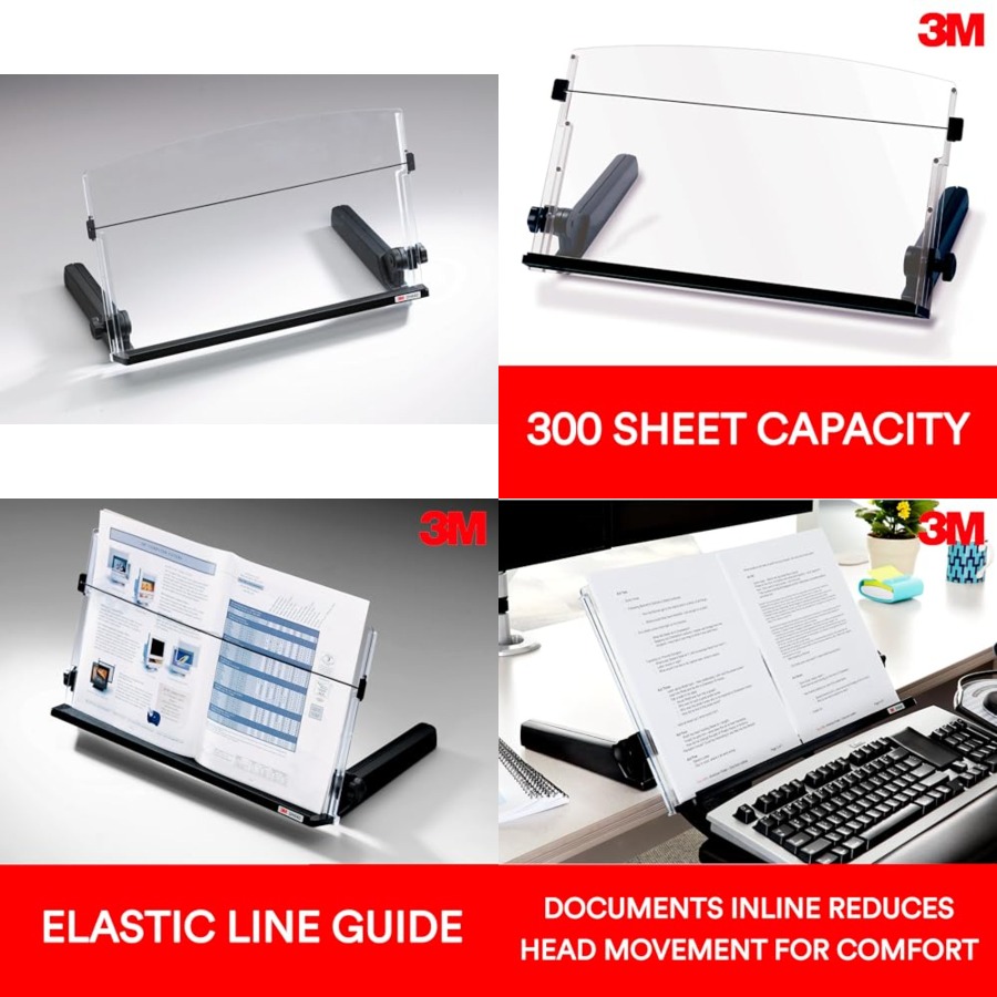 Document Holder Monitor - Adjustable Document Copy Holder, In-line with