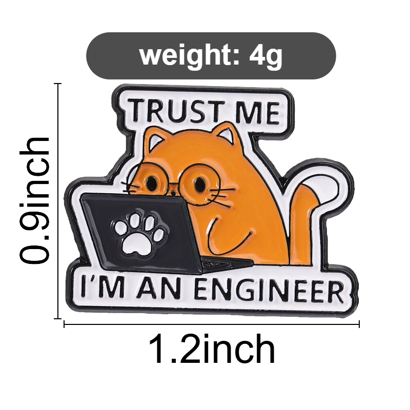 Engineer Cat Lapel Pin Trust M - đánh giá và giá Office Tech Software