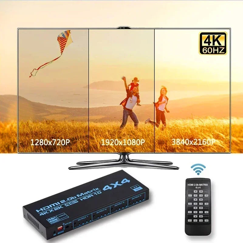 4K 60Hz HDMI Matrix 4x4 HDR10  - đánh giá và giá Hdmi Matrix Switch