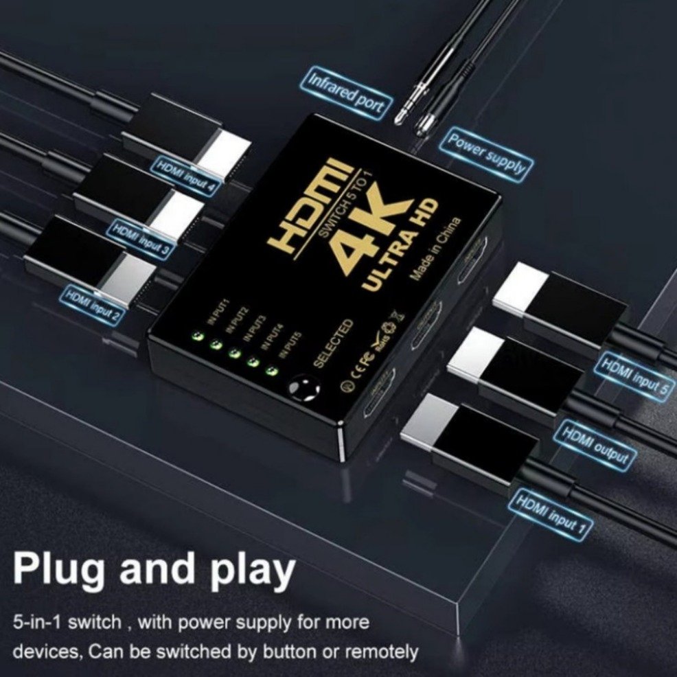 5x1 HDMI Switch HD 4K Video Sw - đánh giá và giá Hdmi Matrix Switch