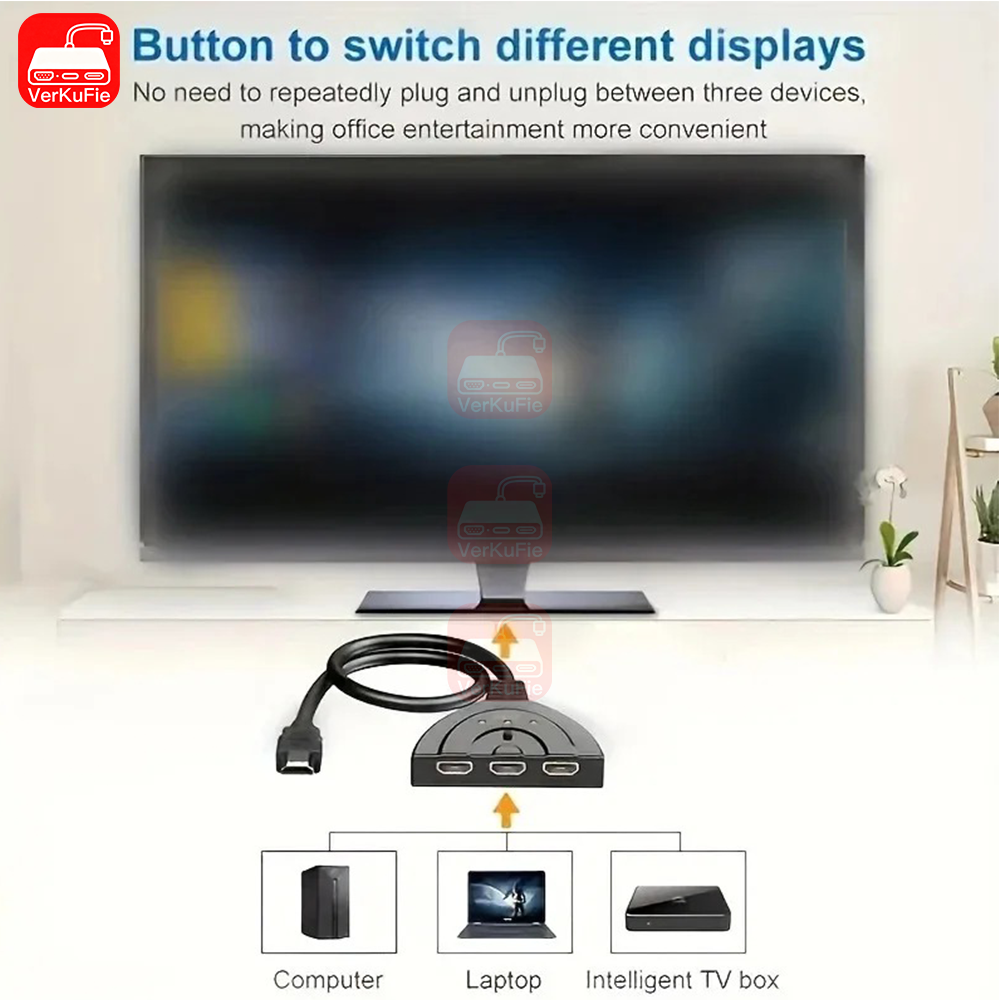 3-in-1 Out Video Splitter 4K 3 - đánh giá và giá Hdmi Matrix Switch