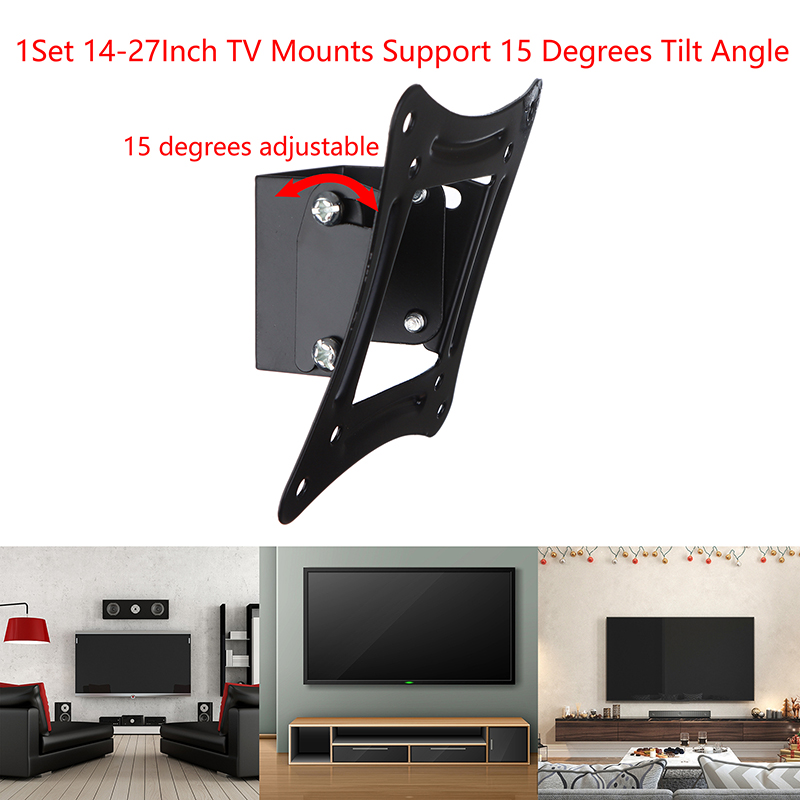 [E] 1Set 14-27Inch TV Mounts L - đánh giá và giá Flat Panel Mount Tilt