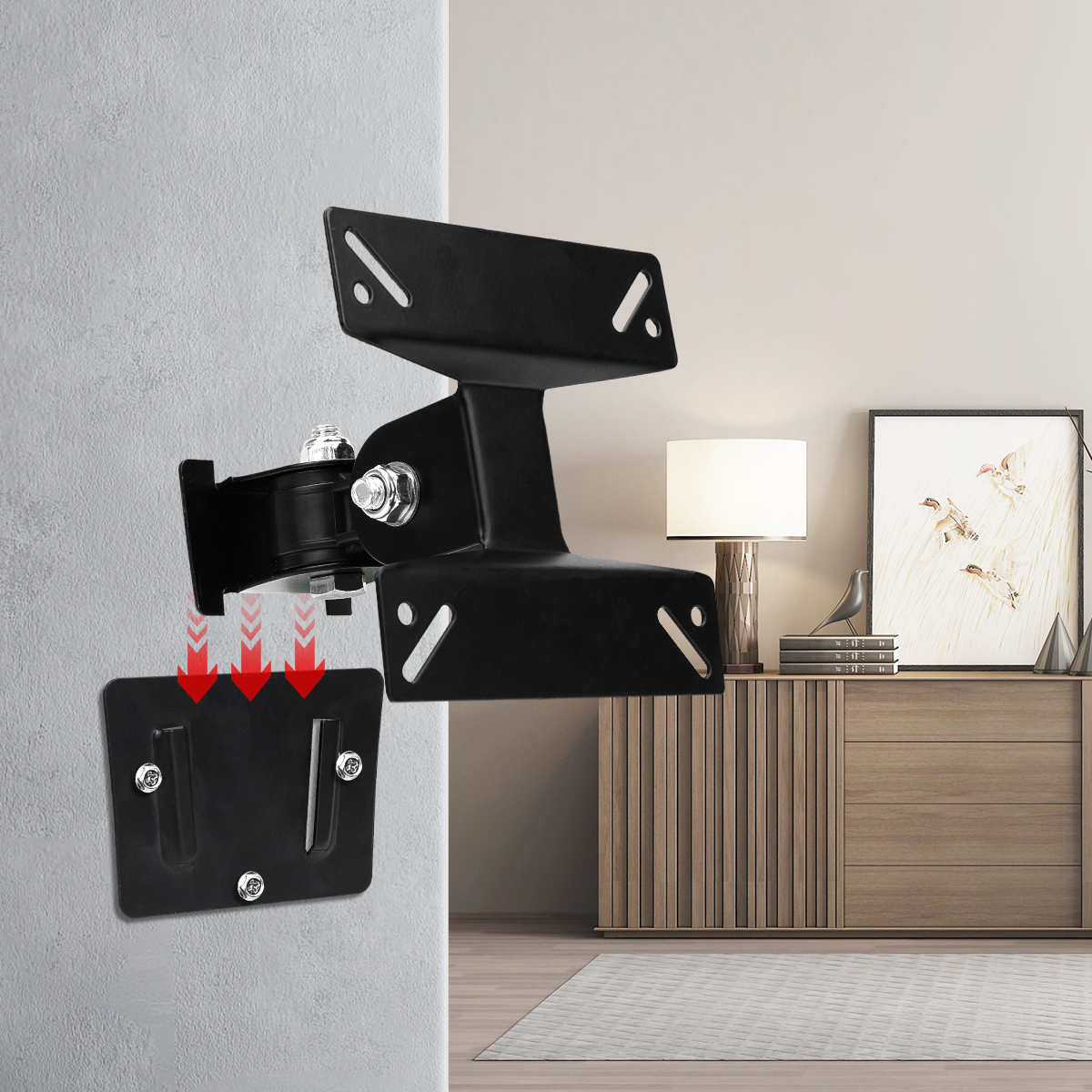 180° Swivel Iron TV Mount Brac - đánh giá và giá Flat Panel Mount Tilt