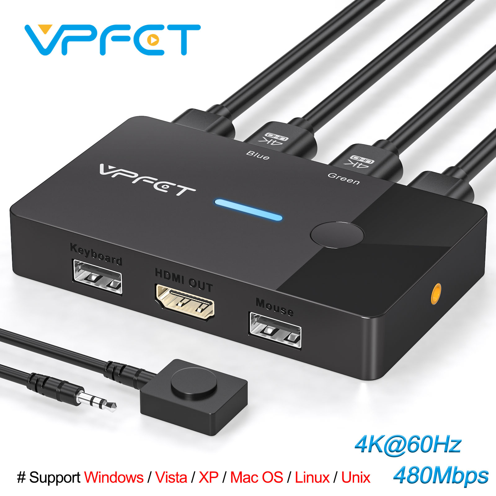 4K@60Hz HDMI KVM Switch 1 Moni - đánh giá và giá Hdmi Matrix Switch