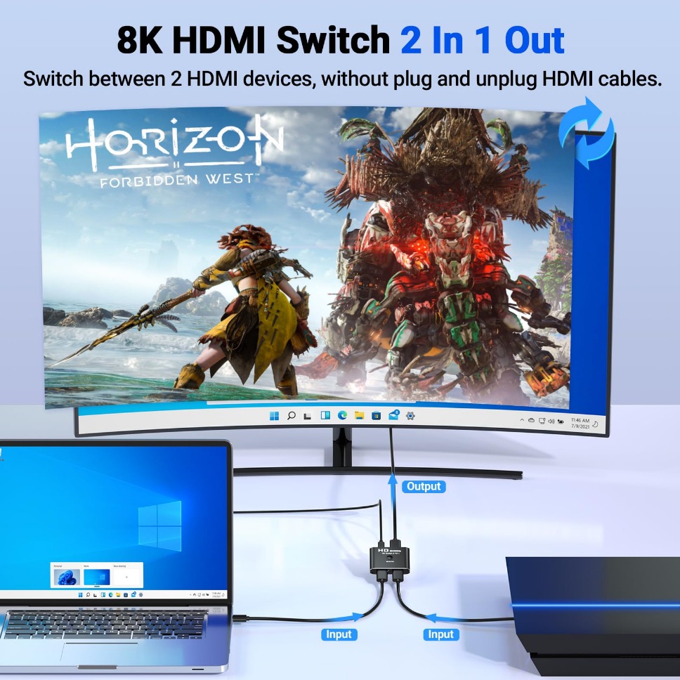 HDMI Switch Splitter 8K 60Hz 4 - đánh giá và giá Hdmi Matrix Switch
