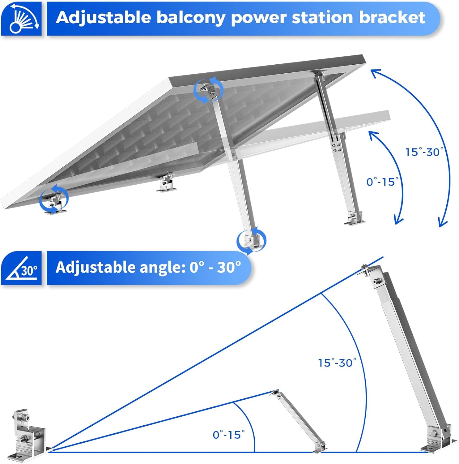 2 Set Adjustable Solar Panel T - đánh giá và giá Flat Panel Mount Tilt