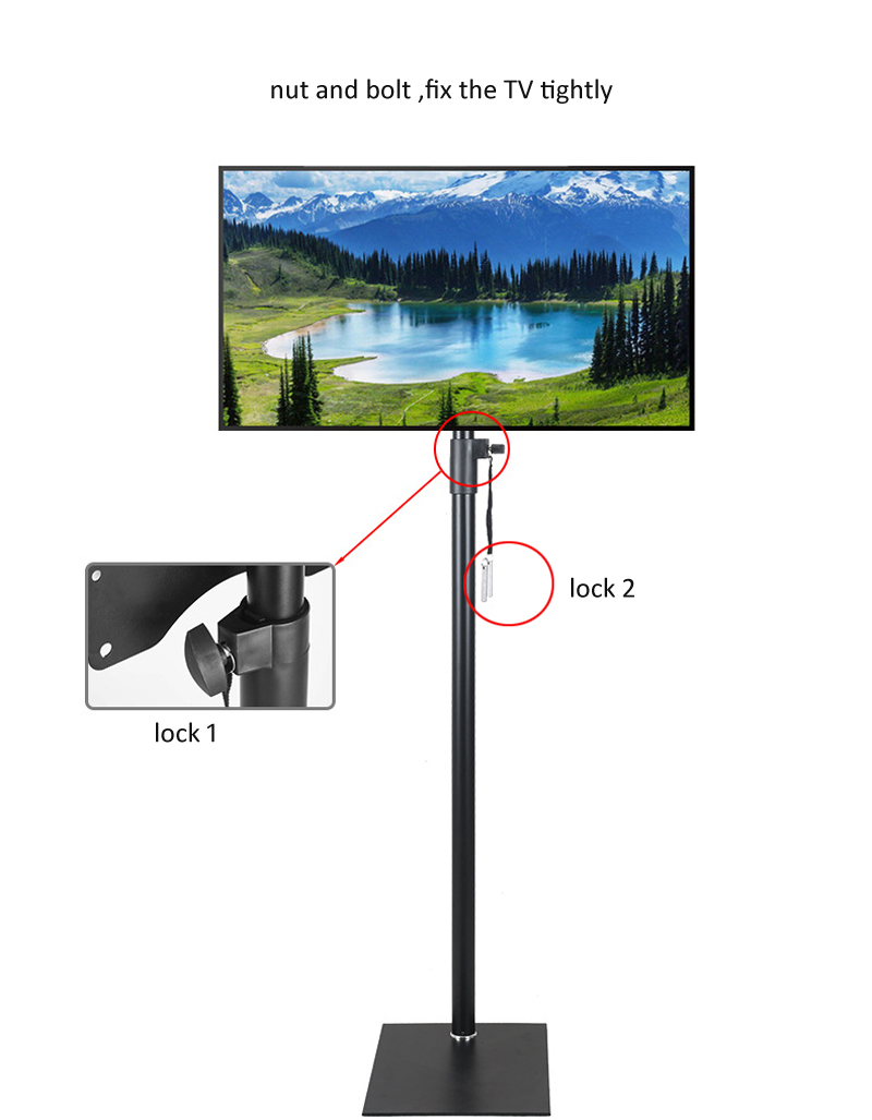 (1500mm high) Steel tilt back  - đánh giá và giá Flat Panel Mount Tilt