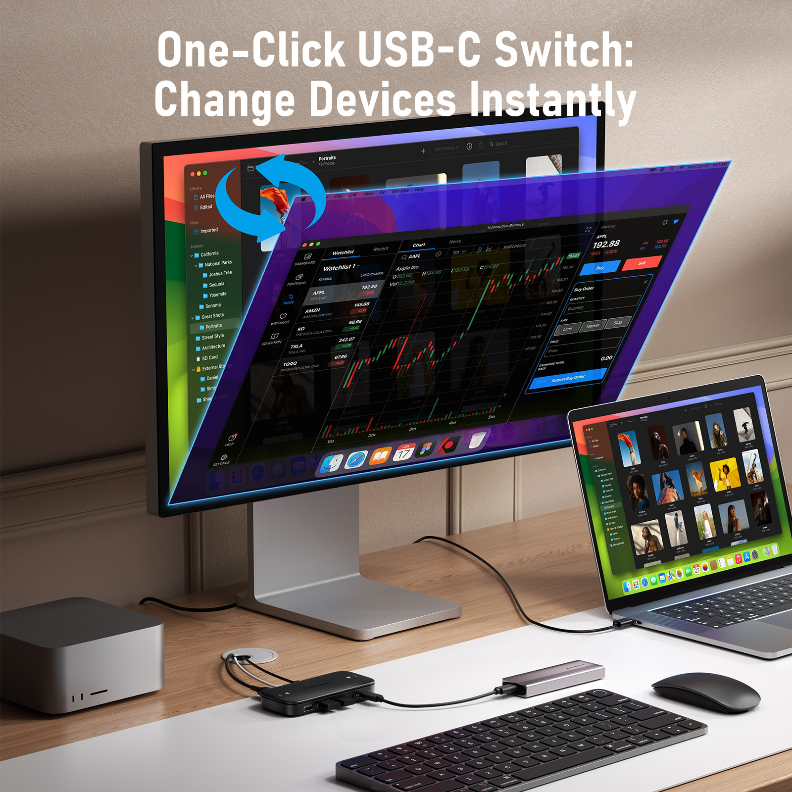 Lemorele USB-C KVM Switch 2 in - đánh giá và giá Hdmi Matrix Switch