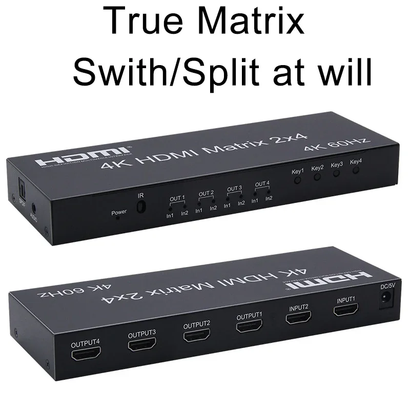 4K 60Hz HDMI Matrix 2x4 HDMI S - đánh giá và giá Hdmi Matrix Switch